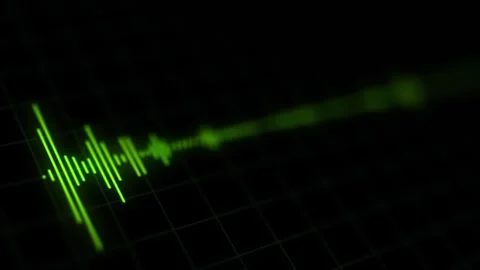 Audio waveform animation sound frequency music background 4k footage Stock Footage 327766447