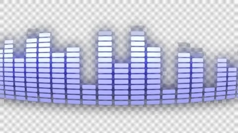 Audio waveform / audio bars rotating (blue) (green,yellow,red) - on alpha 動画素材 51801794