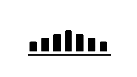 Audio Waveform Bar Chart Icon Stock Footage 343509012