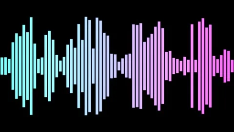 Audio waveform bars equalizer seamless looping background 4K Stockbeeldmateriaal 337119530