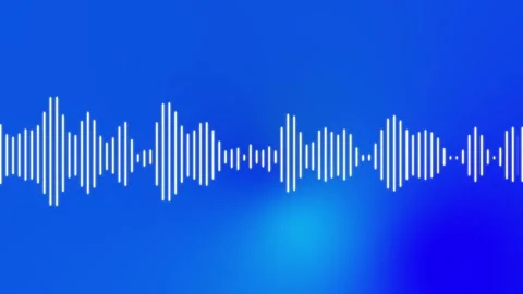 Audio waveform blue screen, smooth audio visualizer, music visualizer effect. Stock Footage 321678925