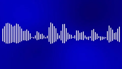 Audio waveform blue screen, smooth audio visualizer, music visualizer effect. Stock-Footage 321678990