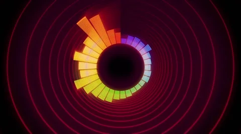 Audio waveform circle Video stock 67857329