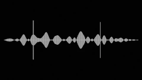 Audio waveform displaying digital sound waves with clean lines on a dark ba.. Stock Footage 340912803