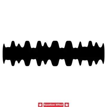 Audio Waveform Dynamics  Equalizer Effect Vector Kit Stock Illustration