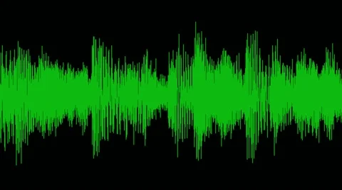 Audio waveform (equalizer - 60 seconds), green Stock Footage 49370988