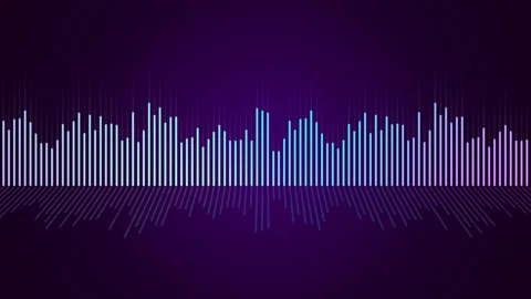 Audio waveform equalizer abstract loop animation Music or sound levels wallpaper Vidéo 150122473