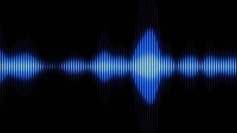 Audio waveform equalizer on black background loop animation. Music sound levels Video stock 219220110