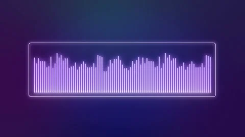 Audio waveform equalizer on dark background loop animation. Music  sound levels Stock Footage 150206816