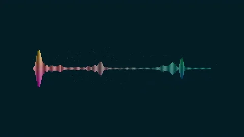 Audio waveform. Equalizer design template Stock Footage 144740284