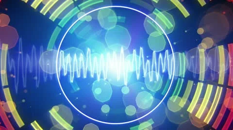 Audio waveform equalizer pulsating loopable background Stock Footage 21226869