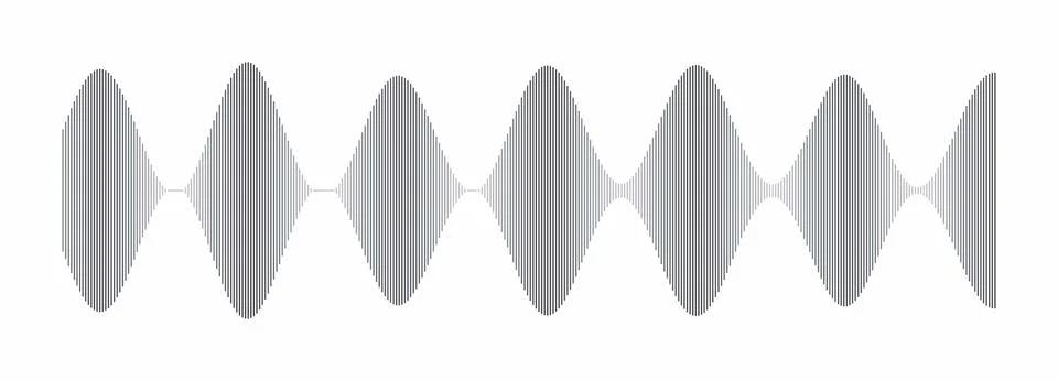 Audio waveform frequency sound wave. Digital sound wave pattern. Signal wav.. Illustrazione stock