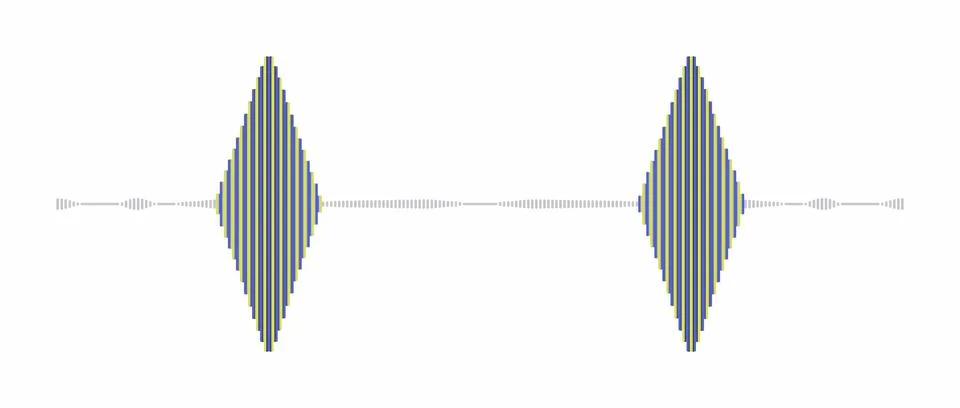 Audio waveform frequency sound wave signal. Digital music track vibration p.. Illustrazione stock