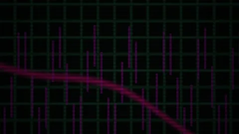 Audio waveform graph on grid background. Stock Footage 335104532