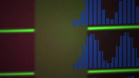 Audio waveform graph visualization. Stock Footage 337455480