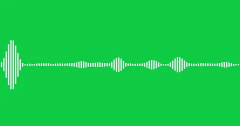 Audio waveform on green screen Video stock 279648618