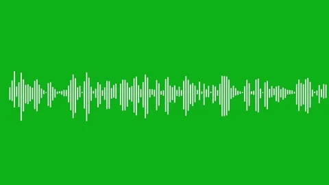 Audio waveform green screen, smooth audio visualizer, music visualizer effect. Stock Footage 321678758