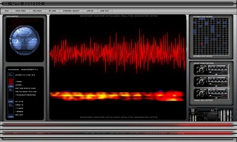 Audio Waveform High Loop Stock Footage 94689118