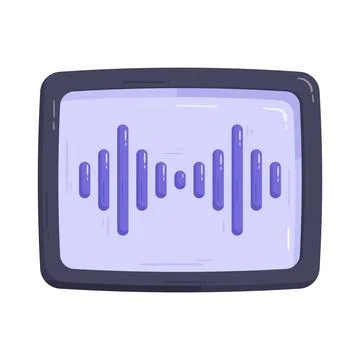 Audio waveform Stock Illustration