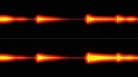 Audio waveform long scroll glow mb Stock Footage 82463228