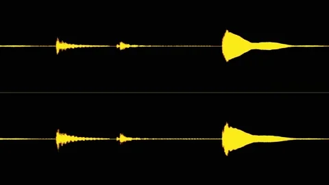 Audio waveform long scroll yellow mb Stock Footage 82464601