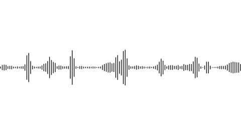 Audio waveform looping animation. Music, audio technology concept. Stock Footage 171620034