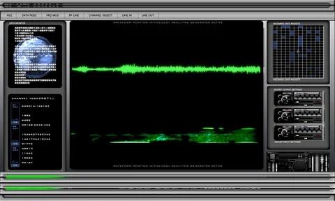 Audio Waveform Low Loop Stock Footage 94688988