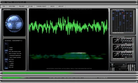 Audio Waveform Medium Loop Stock Footage 94689026