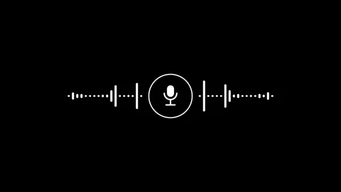 Audio waveform mic loop Stock Footage 347584740