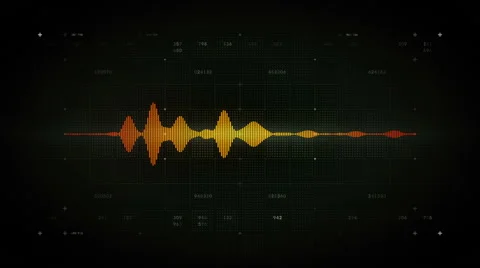 Audio Waveform Mono Black Stock Footage 51416077