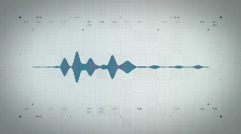 Audio Waveform Mono Blue Lite Video stock 51416270