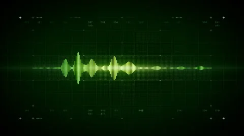Audio Waveform Mono Green Stock Footage 51416801