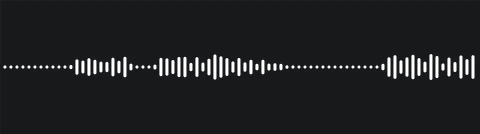 Audio waveform, music wave vector element Stock Illustration