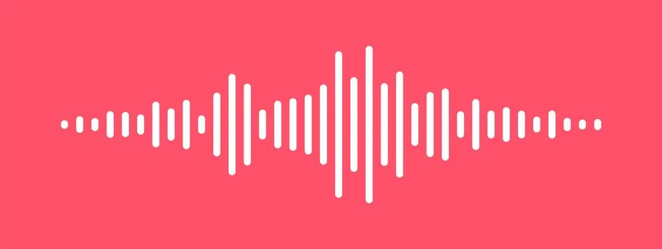 Audio waveform, music wave vector elements Stock Illustration