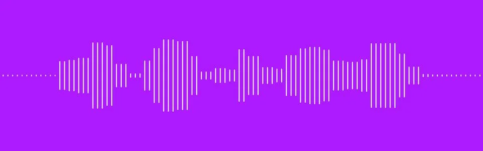 Audio waveform, music wave vector elements Stock Illustration