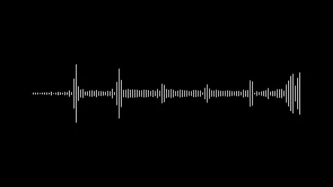 Audio waveform, sound equalizer. Moving seamlessly audio signal on transpar.. Stock Footage 305301039