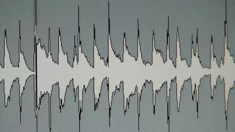 Audio waveform sound technology Stock Footage 69170910