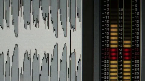 Audio waveform sound technology Stock Footage 69172356