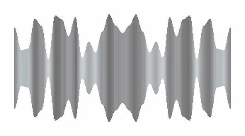 Audio waveform sound wave visualization. Digital frequency audio track. Sou.. Stockillustratie