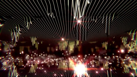 Audio Waveform Space Strips Animation Stock Footage 207425526