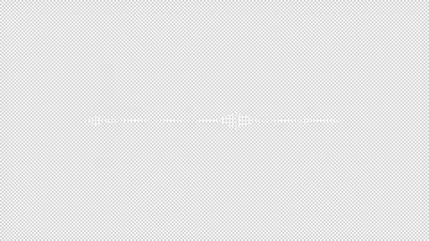 Audio waveform spectrum with alpha channel, Digital audio reactor spectrum Stock Footage 265141903