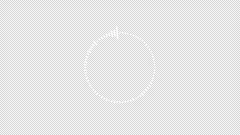 Audio waveform spectrum with alpha channel, Digital audio reactor spectrum Stock Footage 265210313