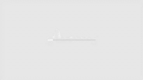 Audio waveform spectrum with alpha channel, Digital audio reactor spectrum Stock Footage 265210824