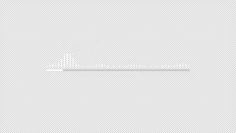 Audio waveform spectrum with alpha channel, Digital audio reactor spectrum Stock Footage 265210915