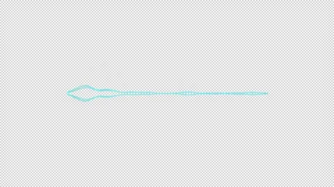 Audio waveform spectrum with alpha channel, Digital audio reactor spectrum Stock Footage 265211045