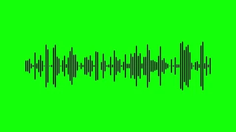 Audio waveform spectrum animation. Audio sound waves animation background. .. Stock Footage 307421120