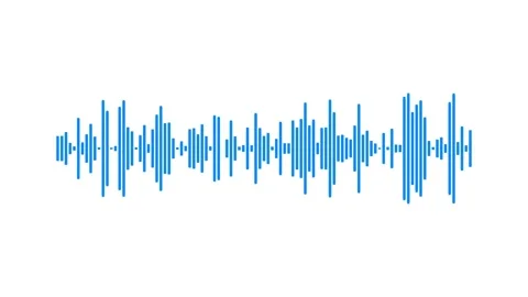 Audio waveform spectrum animation. Audio sound waves animation background. .. Stock Footage 307421138