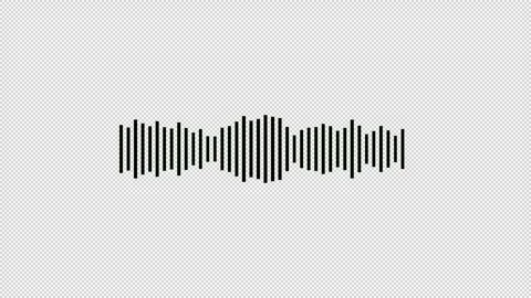 Audio waveform spectrum animation. Audio sound waves animation Stock Footage 312266119