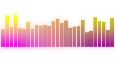 Audio Waveform Spectrum Animation Sound Equalizer Transparent Overlay 4K Stock Footage 346255686