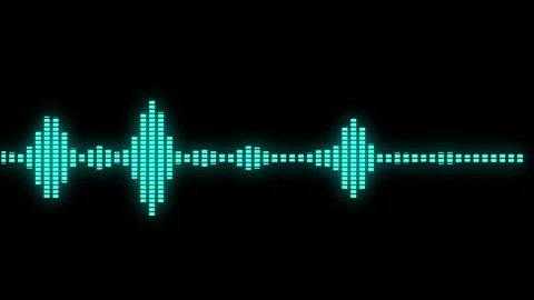 Audio waveform spectrum, seamless loop sound wave animation Stock Footage 321197735